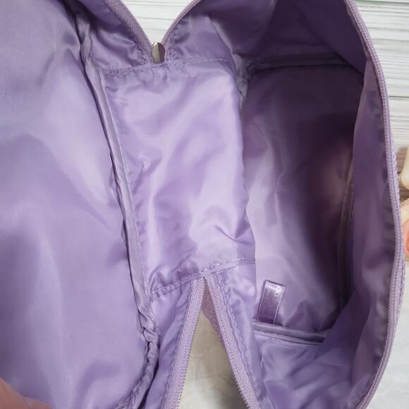 ONE Lilac Purple Cosmetic Bag Make Up Purse Travel Pouch wHandle by Estee Lauder - Picture 10 of 10